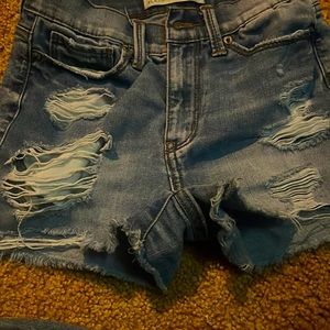 high waisted jean shorts